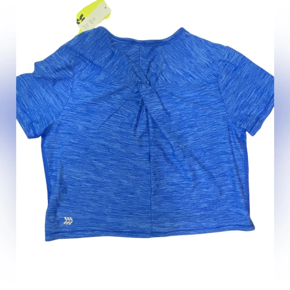 All In Motion Girls M (8) Blue Studio Quick Dry Tee shirt with cinched in back. - Picture 2 of 5